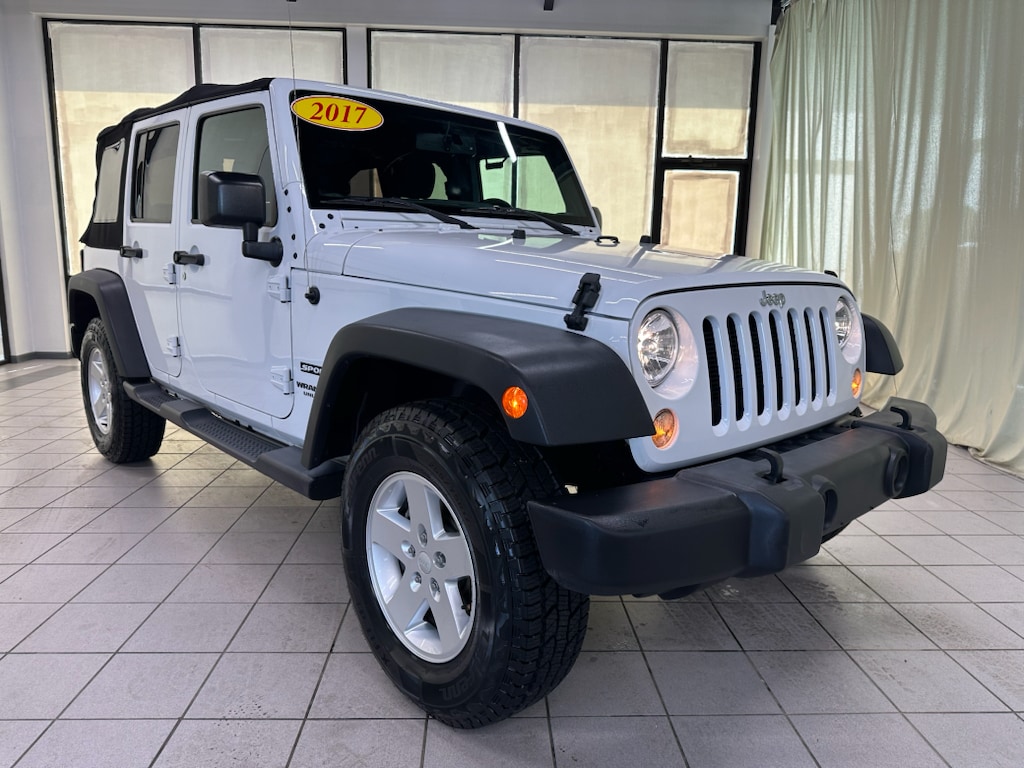 Used 2017 Jeep Wrangler Unlimited Sport S with VIN 1C4BJWDG5HL644877 for sale in De Motte, IN