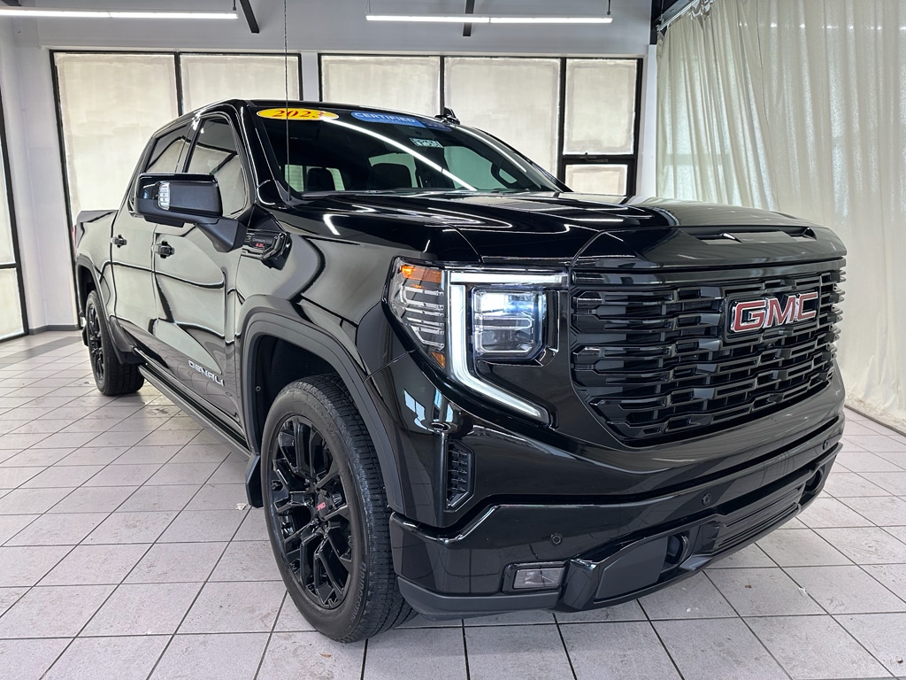 Certified 2023 GMC Sierra 1500 Denali with VIN 1GTUUGEL3PZ154385 for sale in Demotte, IN