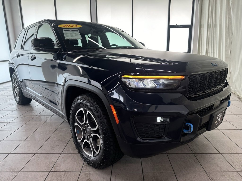 Used 2024 Jeep Grand Cherokee Trailhawk 4xe with VIN 1C4RJYC68R8941519 for sale in Demotte, IN