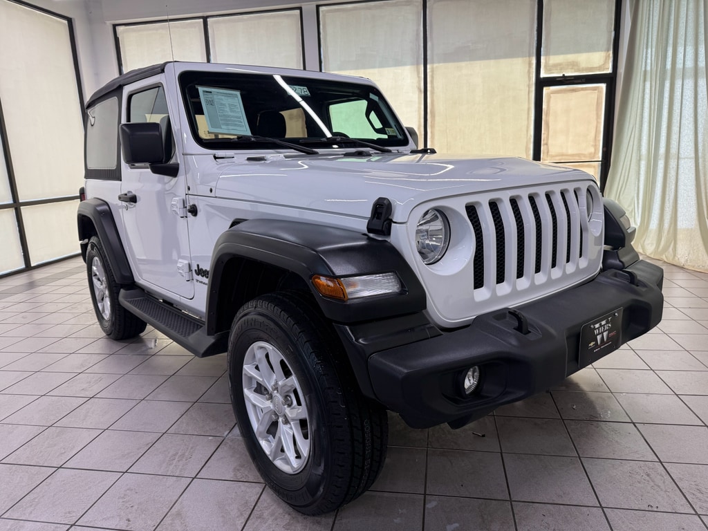 Used 2023 Jeep Wrangler 2-Door Sport S with VIN 1C4GJXAN8PW635666 for sale in Demotte, IN