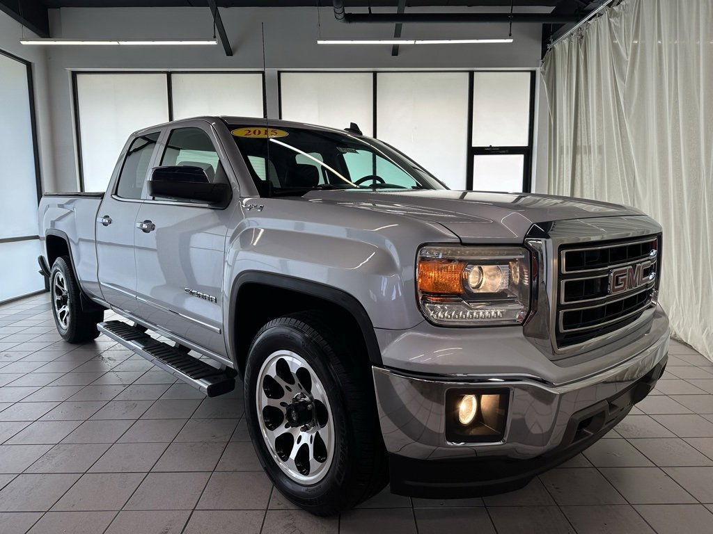 Used 2015 GMC Sierra 1500 SLT with VIN 1GTV2VEC1FZ181193 for sale in Demotte, IN