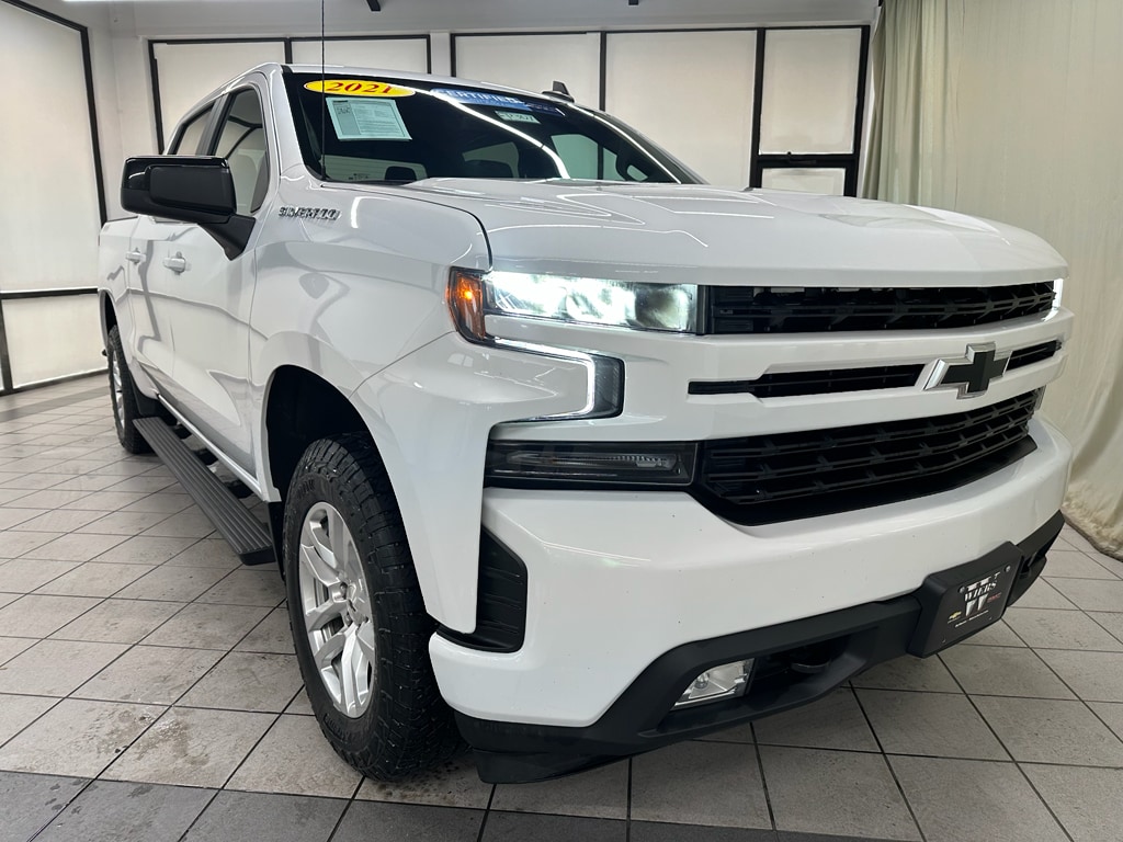 Certified 2021 Chevrolet Silverado 1500 RST with VIN 3GCUYEED0MG221621 for sale in Demotte, IN