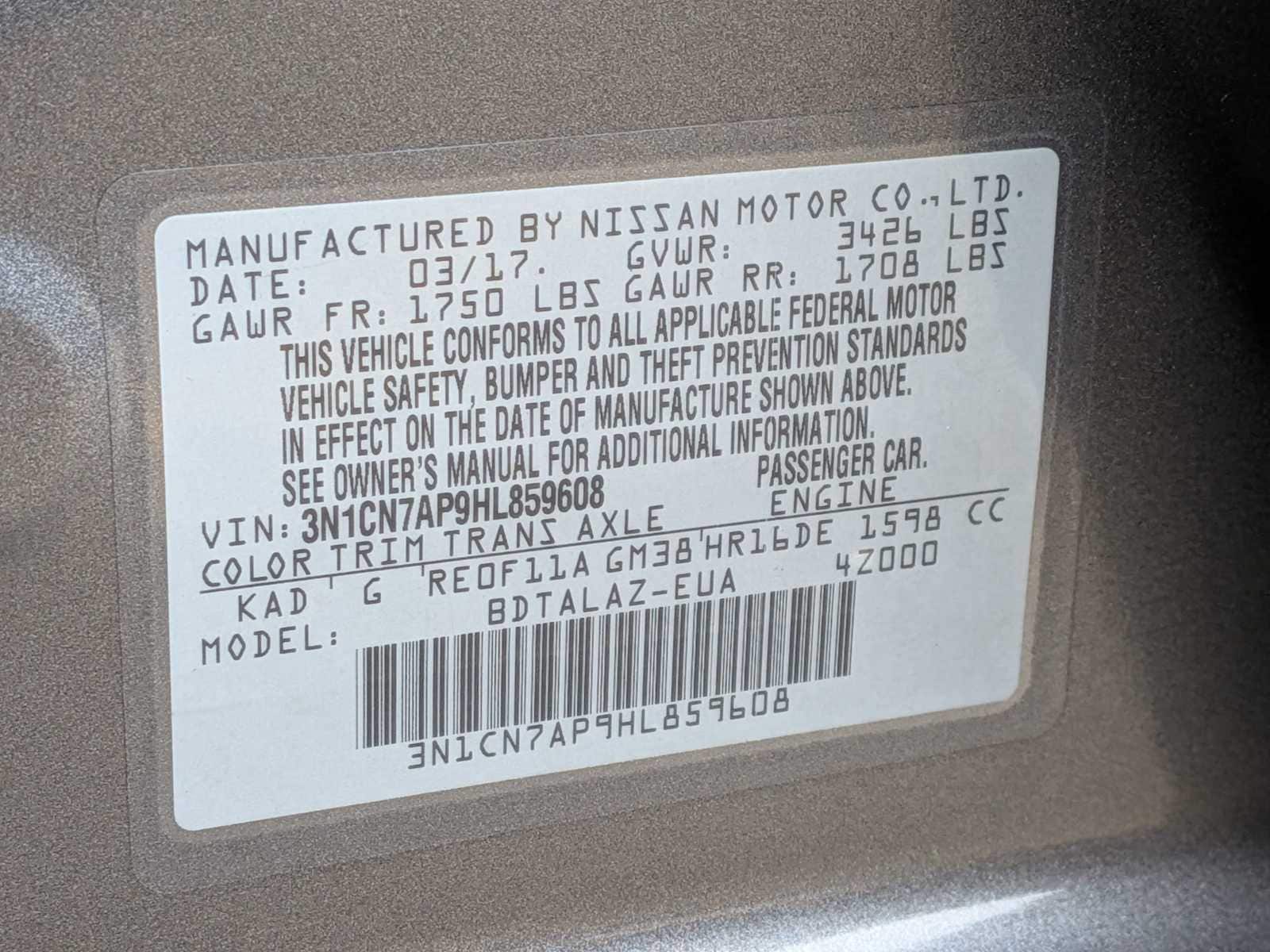 Thumbnail: 2017 Nissan Versa - 30