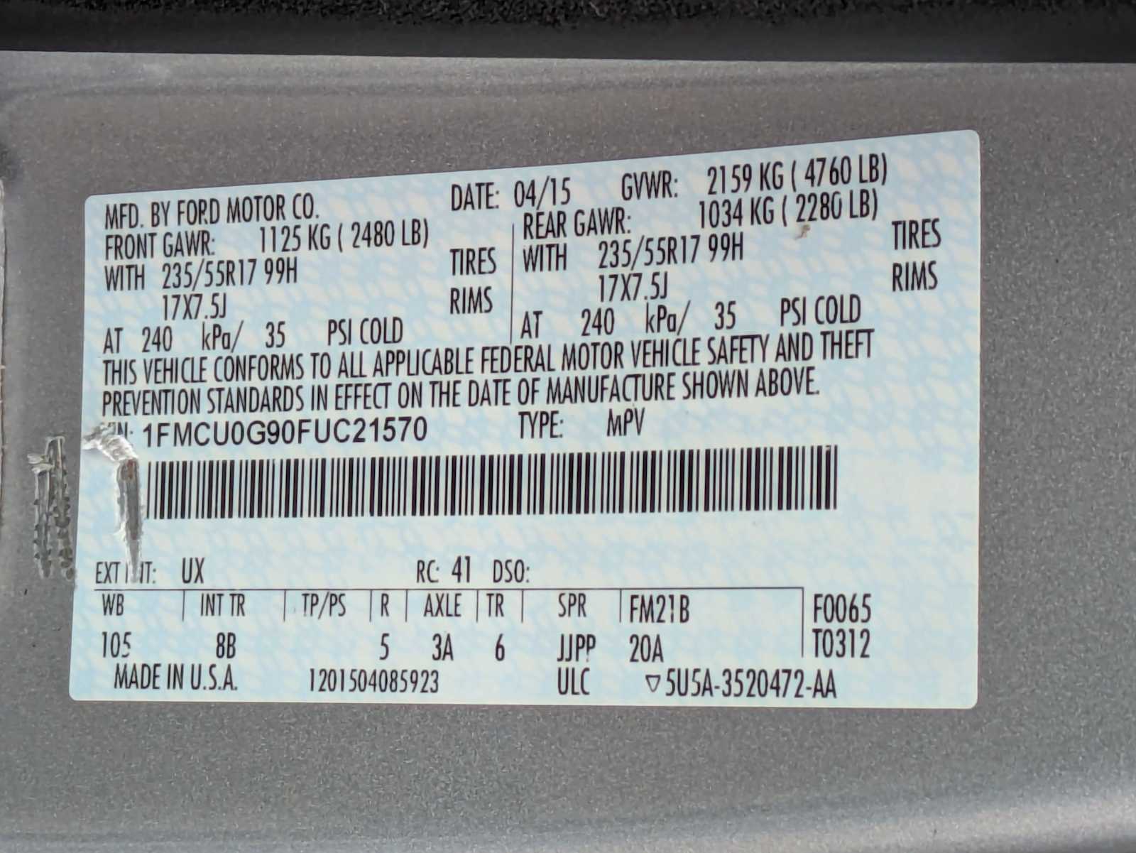 Thumbnail: 2015 Ford Escape - 33