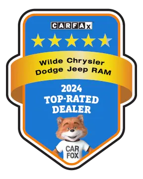 2024 CarFax Top-Rated Dealer Wilde Chrysler Dodge Jeep Ram earned 2024 CARFAX Top-Rated Dealer Award