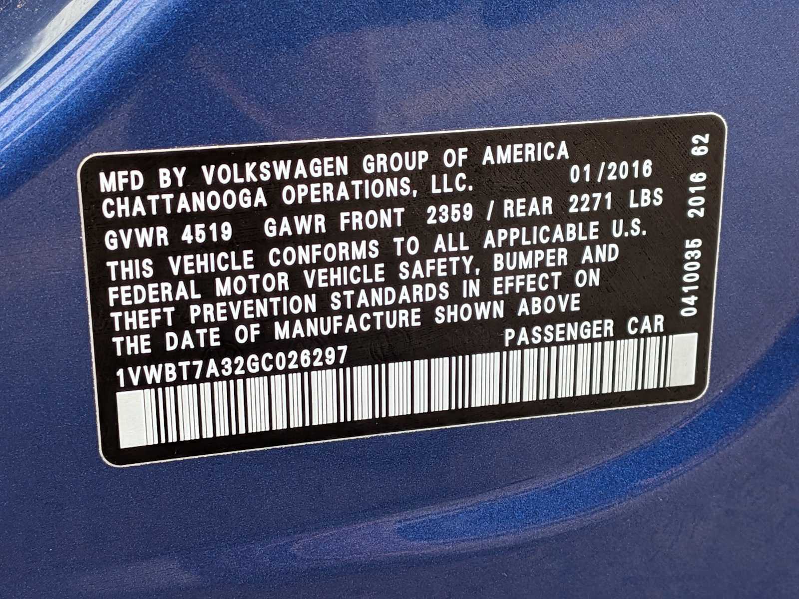 Thumbnail: 2016 Volkswagen Passat - 29