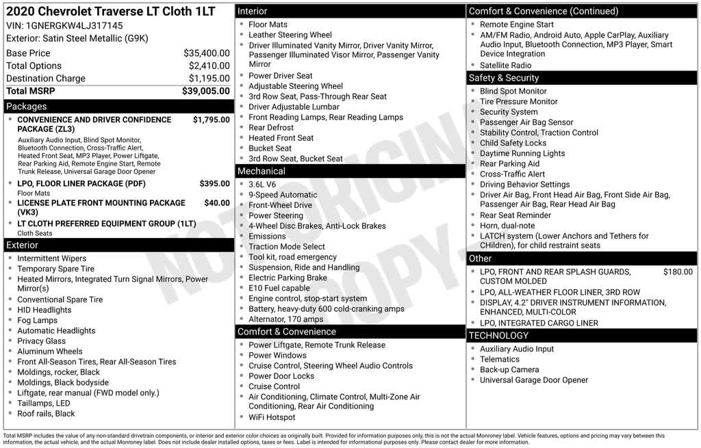 Thumbnail: 2020 Chevrolet Traverse - 40