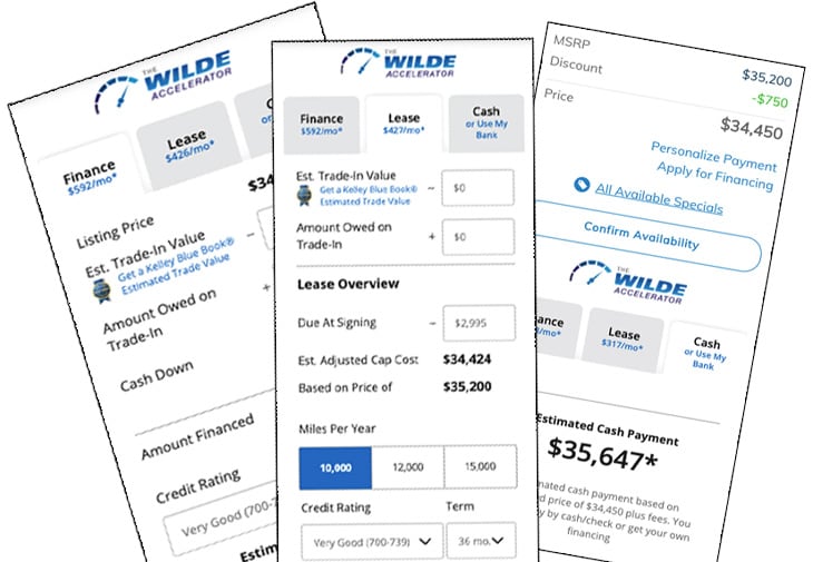 Online Lease and Finance tools.