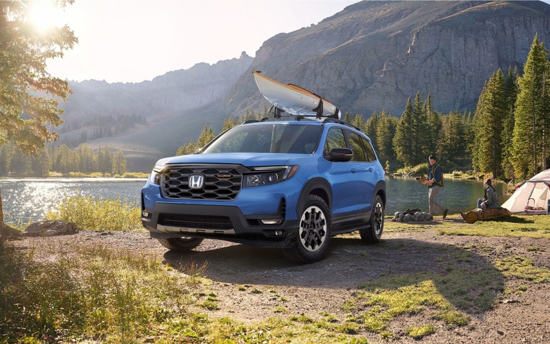 A used Honda SUV at a campsite