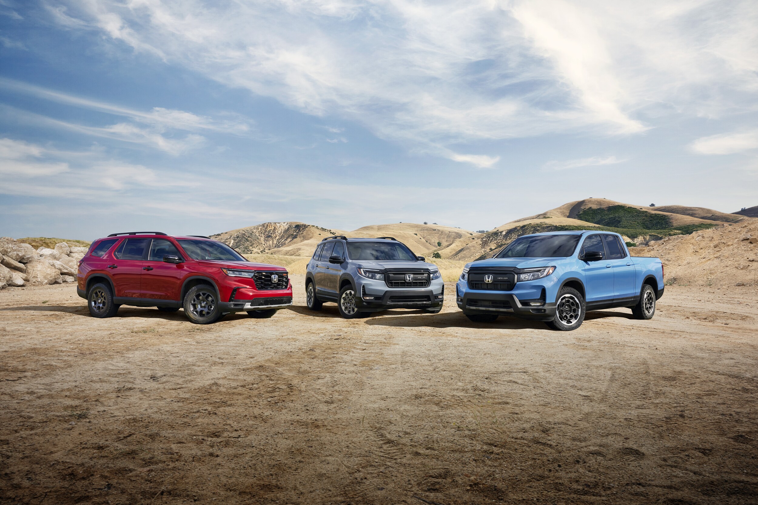 A lineup of Honda Certified Pre-Owned vehicles