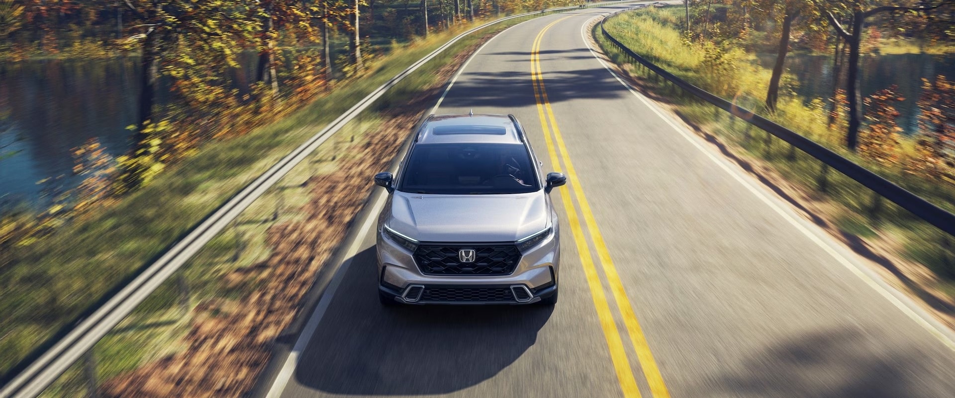 A Honda hybrid vehicle on the road
