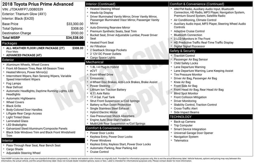 2018 Toyota Prius Prime Advanced - Photo 7