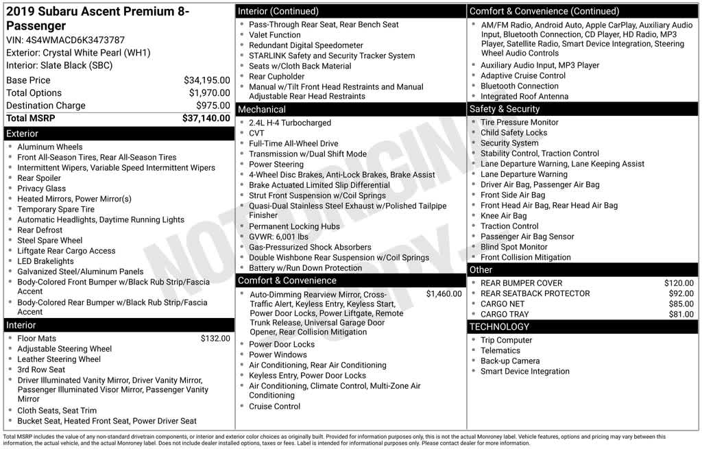 Thumbnail: 2019 Subaru Ascent - 4