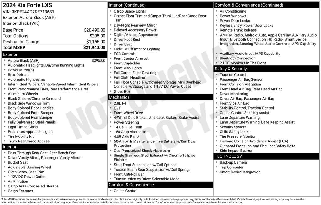 Thumbnail: 2024 Kia Forte - 38