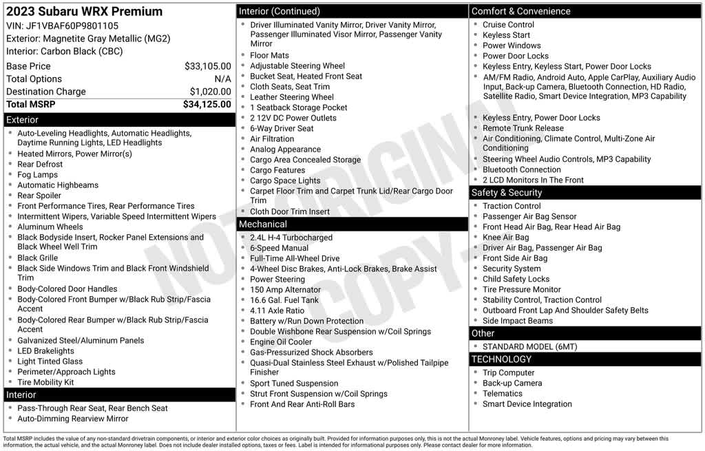 Thumbnail: 2023 Subaru WRX - 39