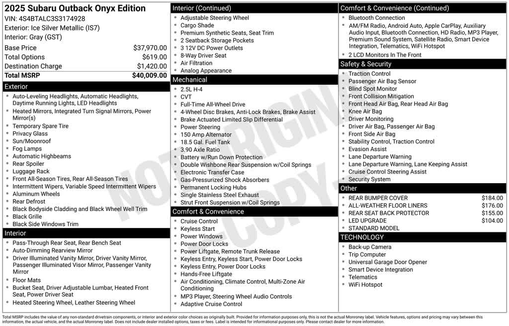 Thumbnail: 2025 Subaru Outback - 40