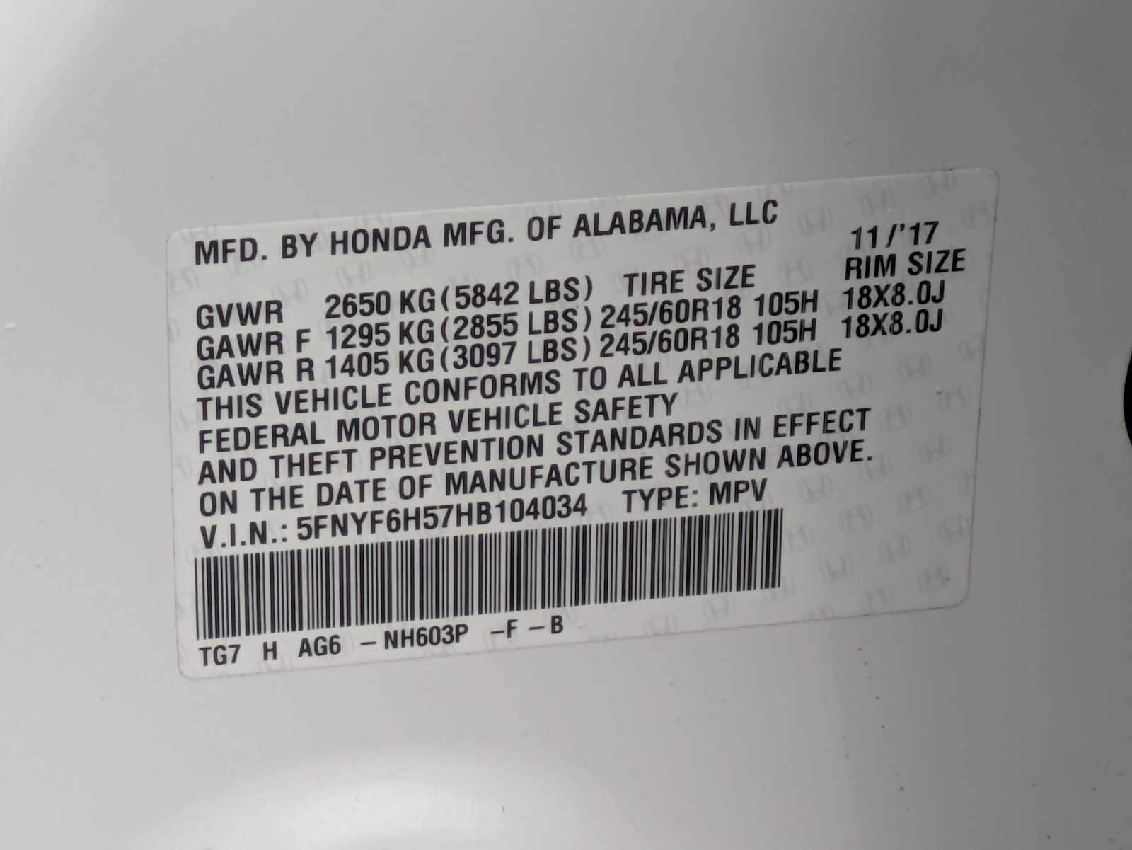 Thumbnail: 2017 Honda Pilot - 35