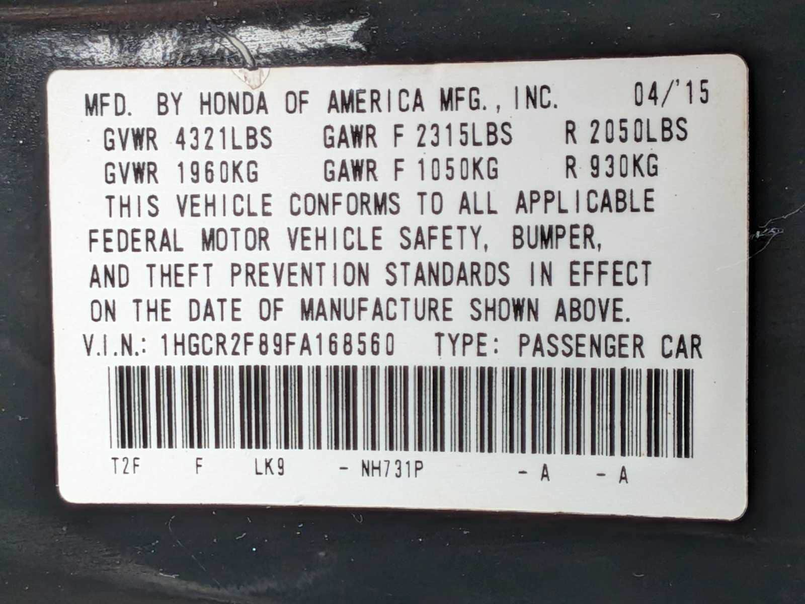 Thumbnail: 2015 Honda Accord - 31
