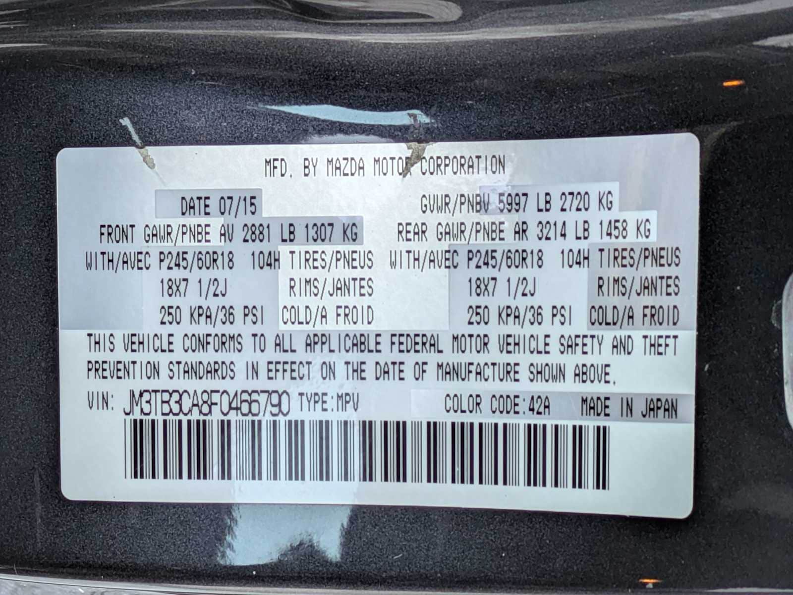 Thumbnail: 2015 Mazda CX-9 - 36