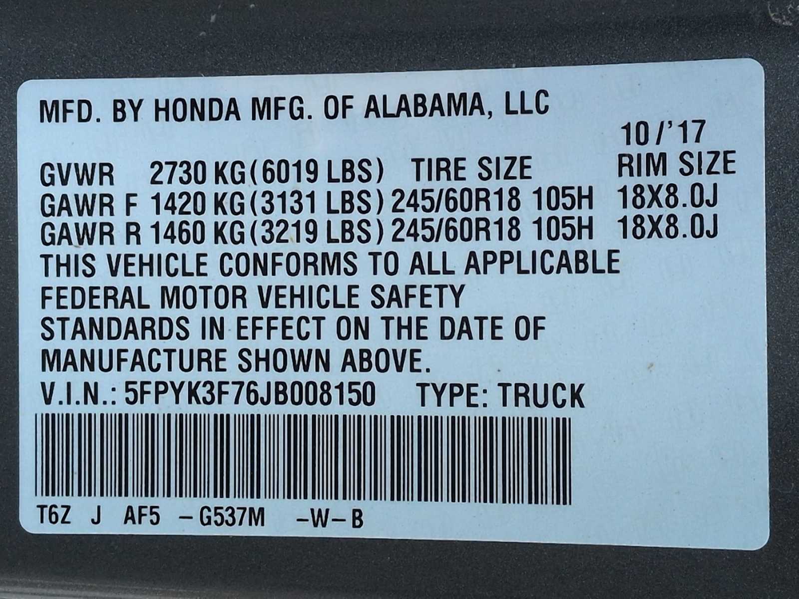 Thumbnail: 2018 Honda Ridgeline - 31