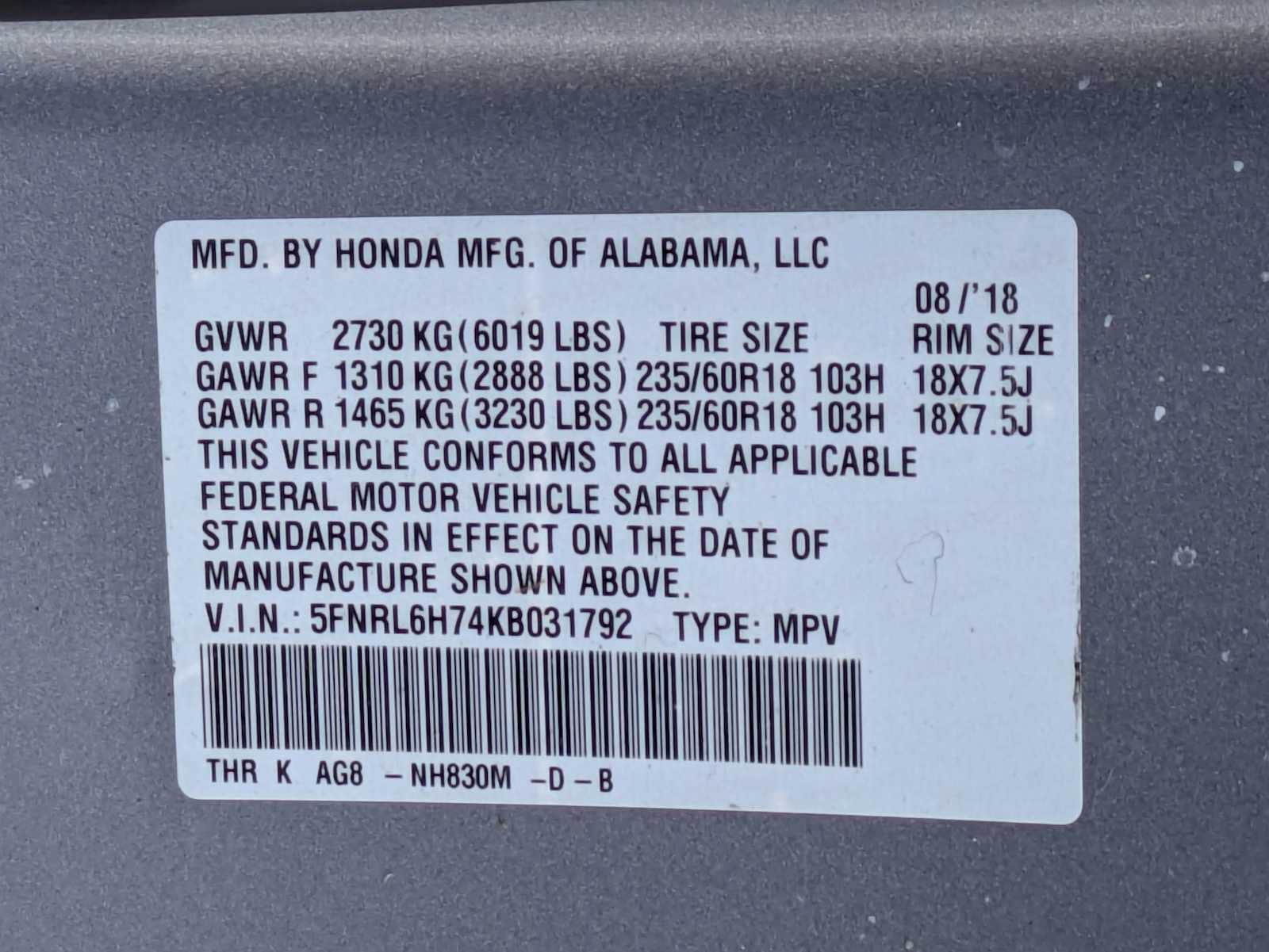 Thumbnail: 2019 Honda Odyssey - 33