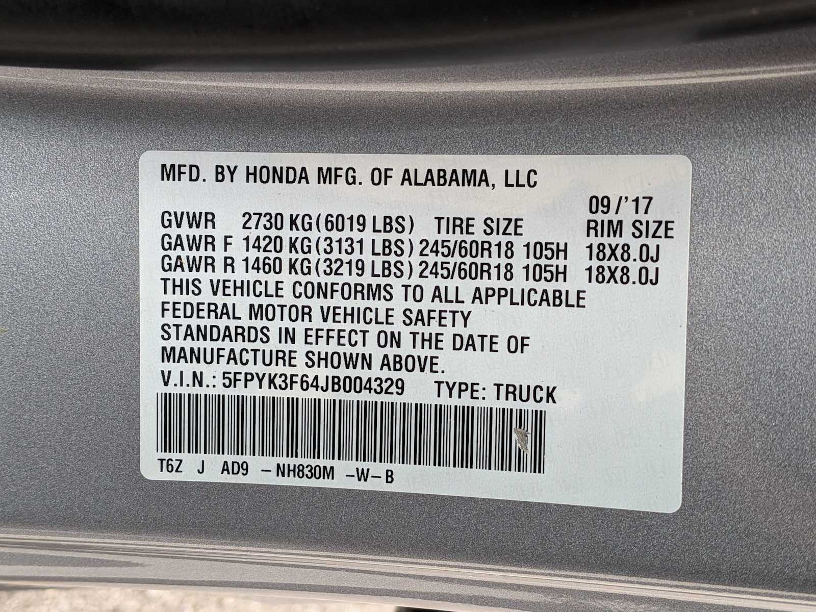 Thumbnail: 2018 Honda Ridgeline - 36