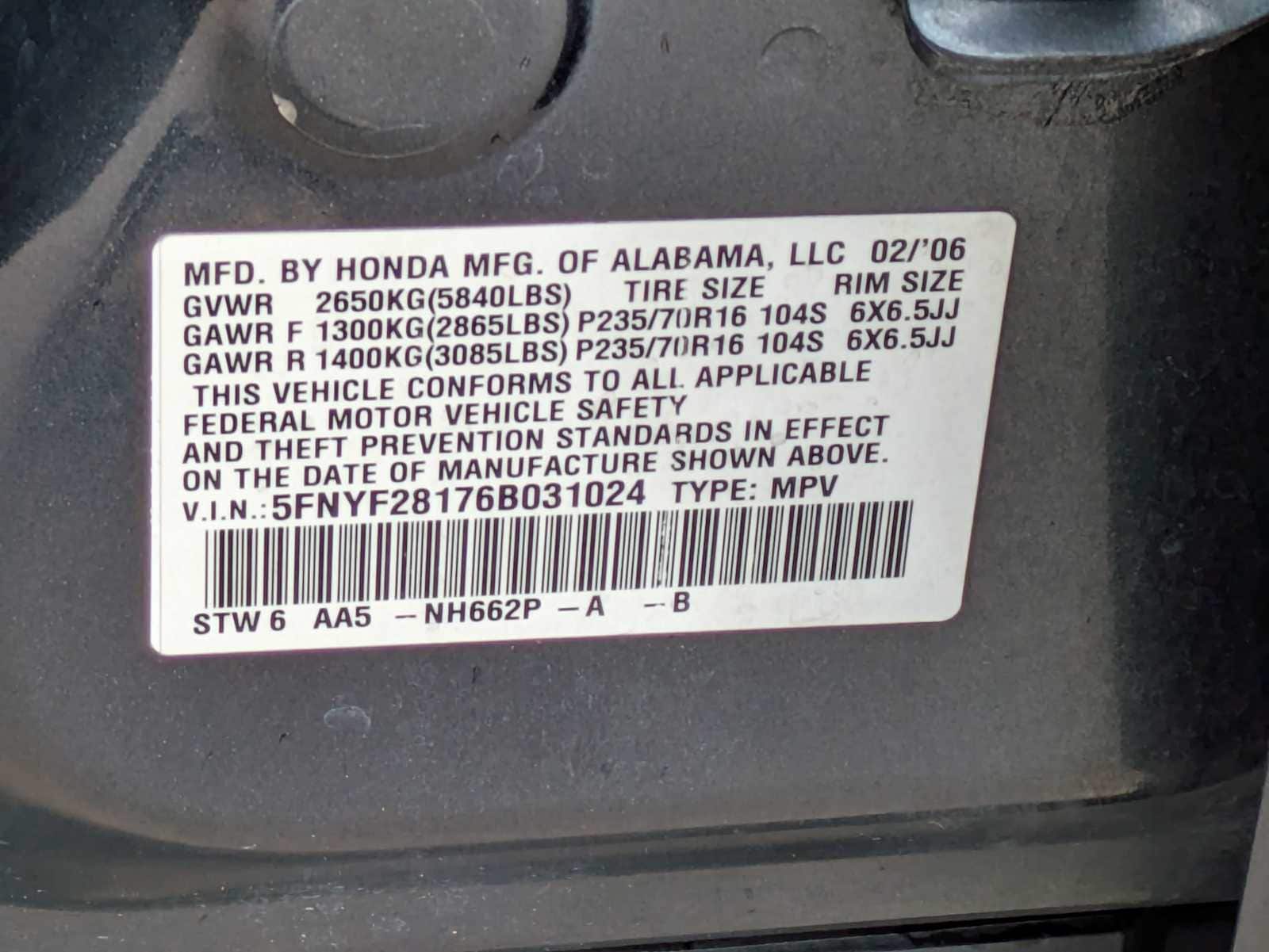 Thumbnail: 2006 Honda Pilot - 29