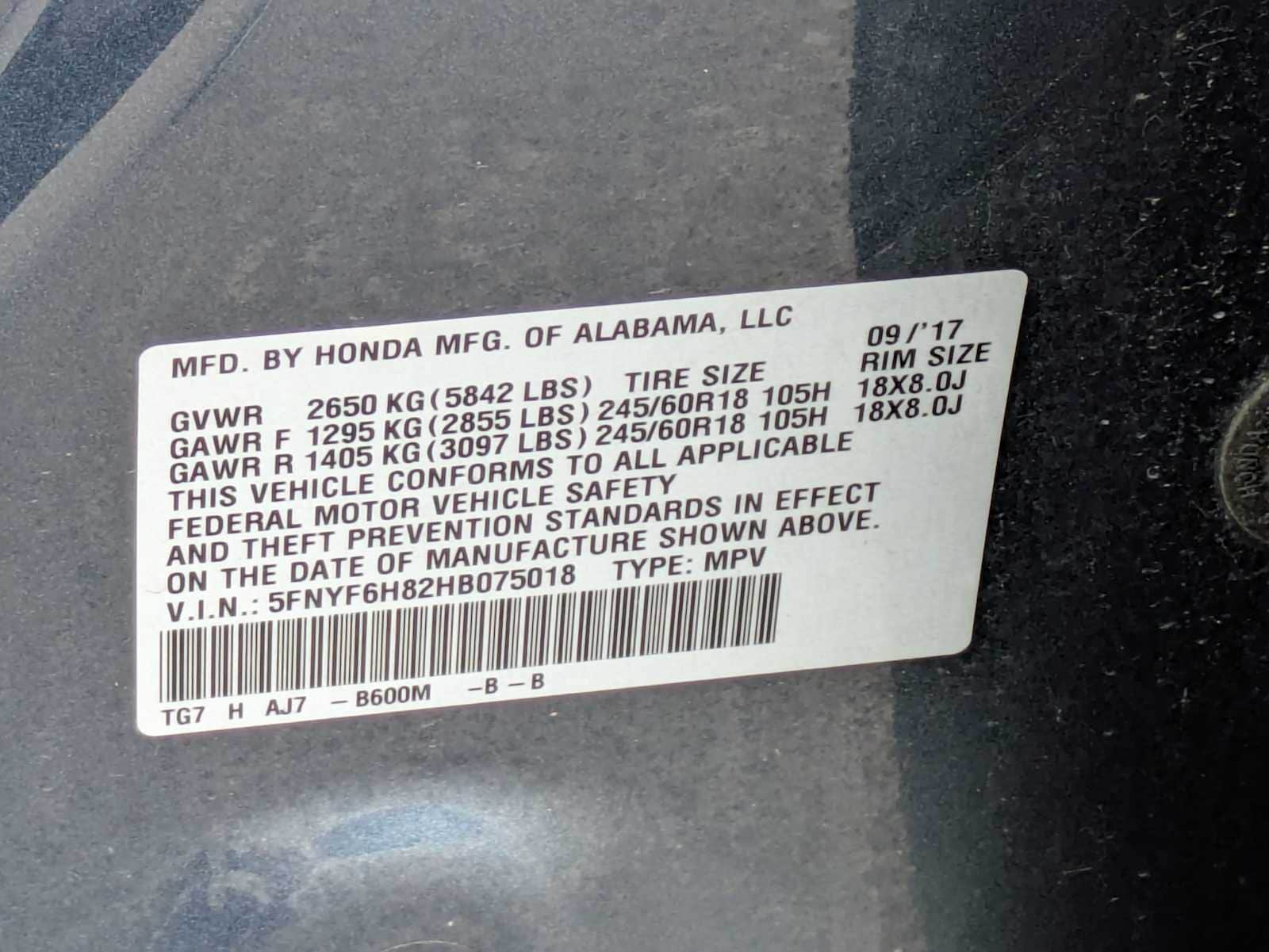 Thumbnail: 2017 Honda Pilot - 35