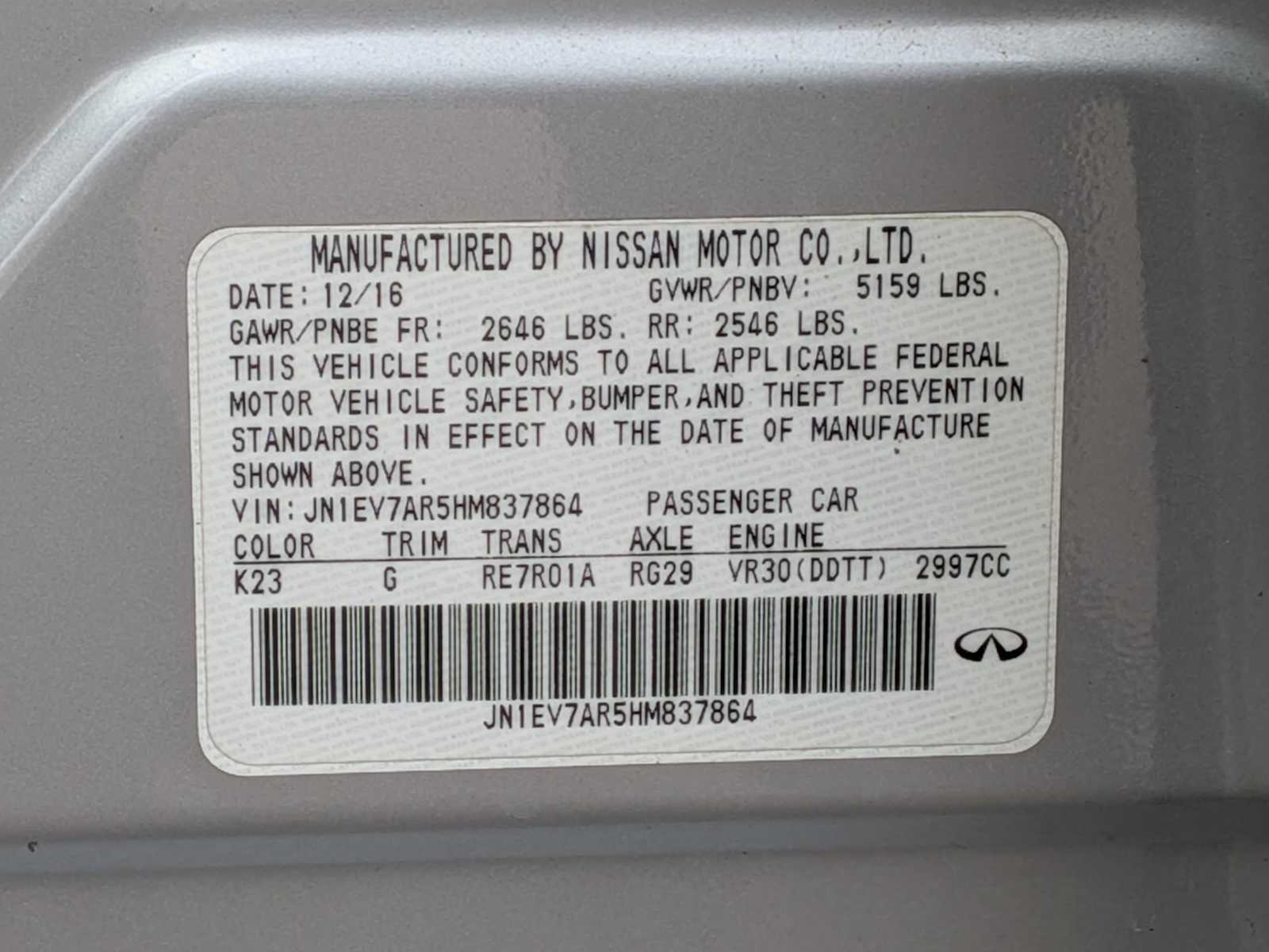 Thumbnail: 2017 INFINITI Q50 - 34