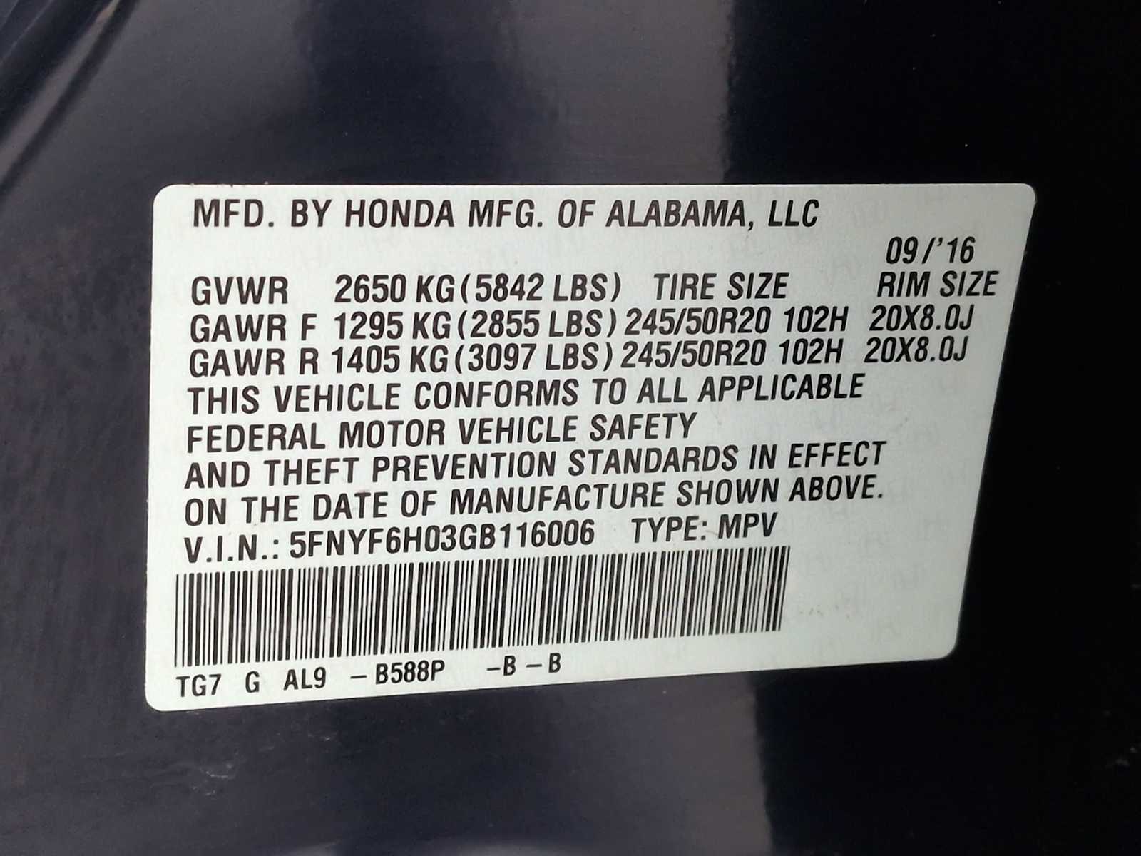 Thumbnail: 2016 Honda Pilot - 35