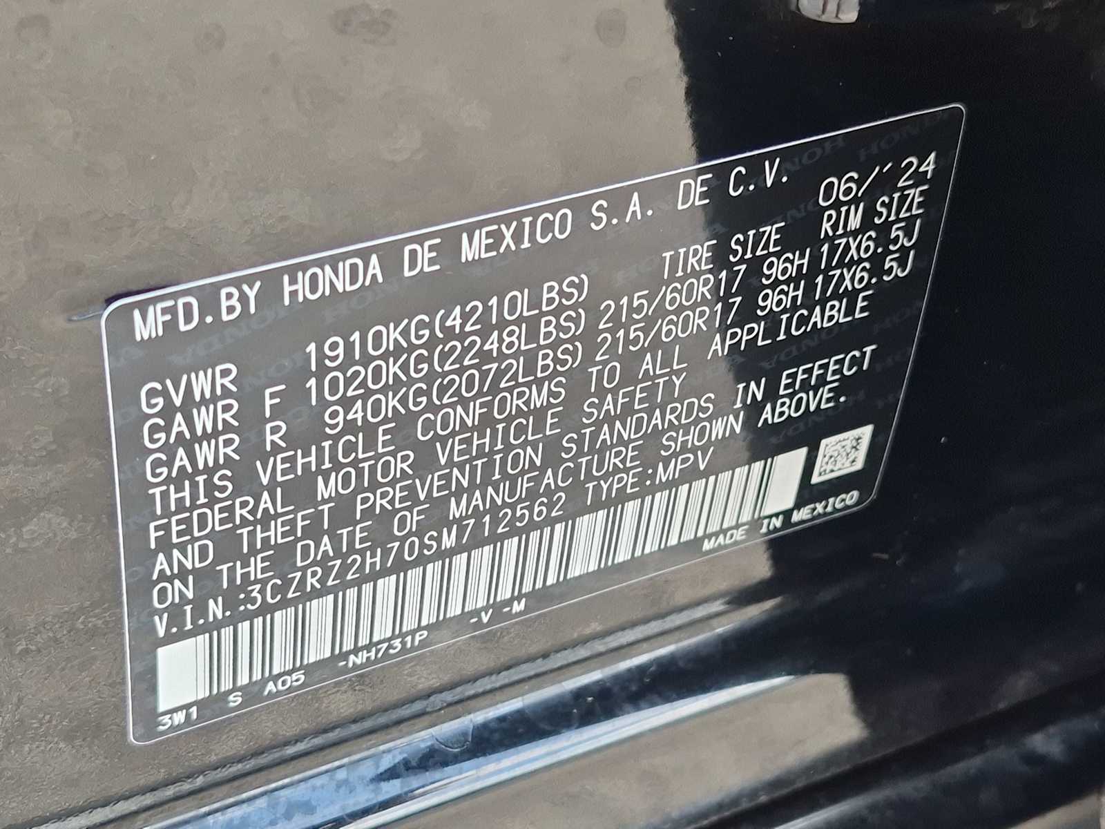 Certified Used 2025 Honda HR-V For Sale Milwaukee, Wisconsin | VIN