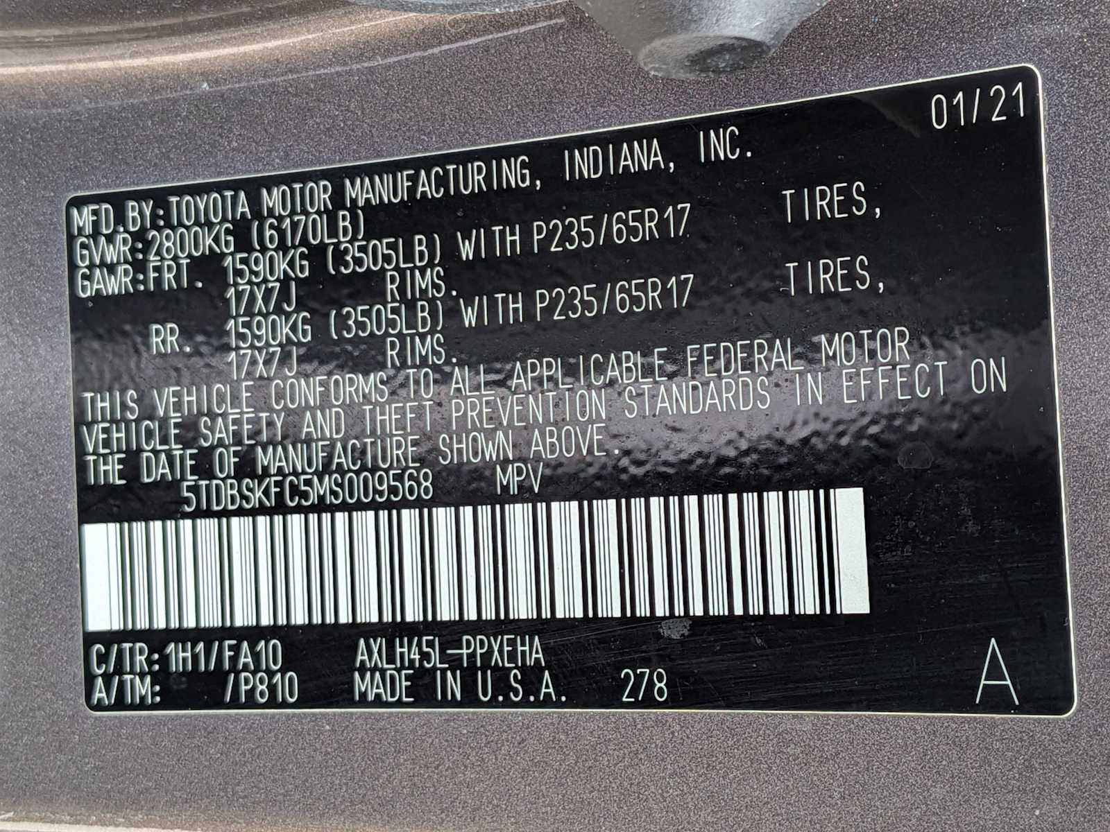 Thumbnail: 2021 Toyota Sienna - 29