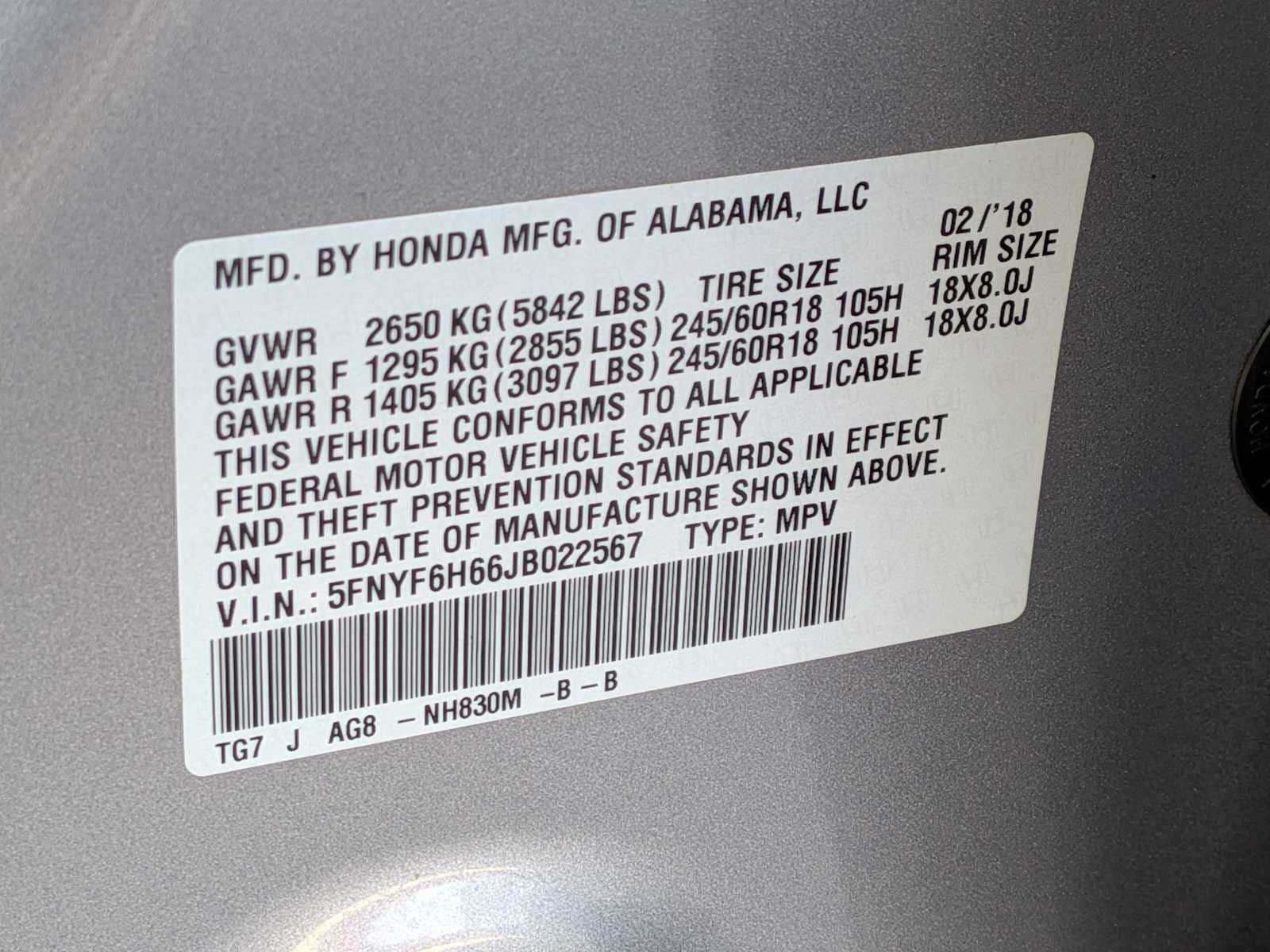 Thumbnail: 2018 Honda Pilot - 33