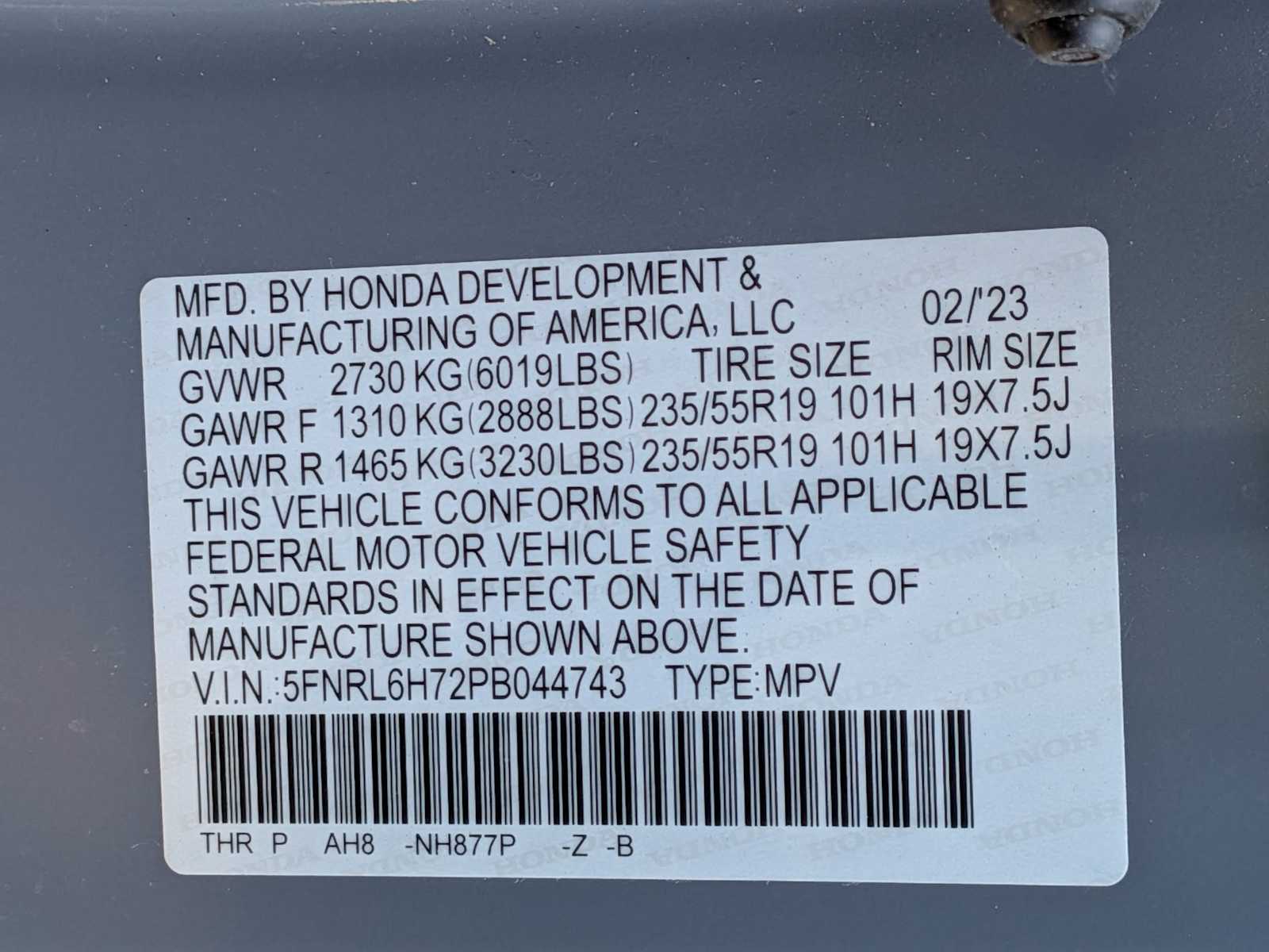 Thumbnail: 2023 Honda Odyssey - 30