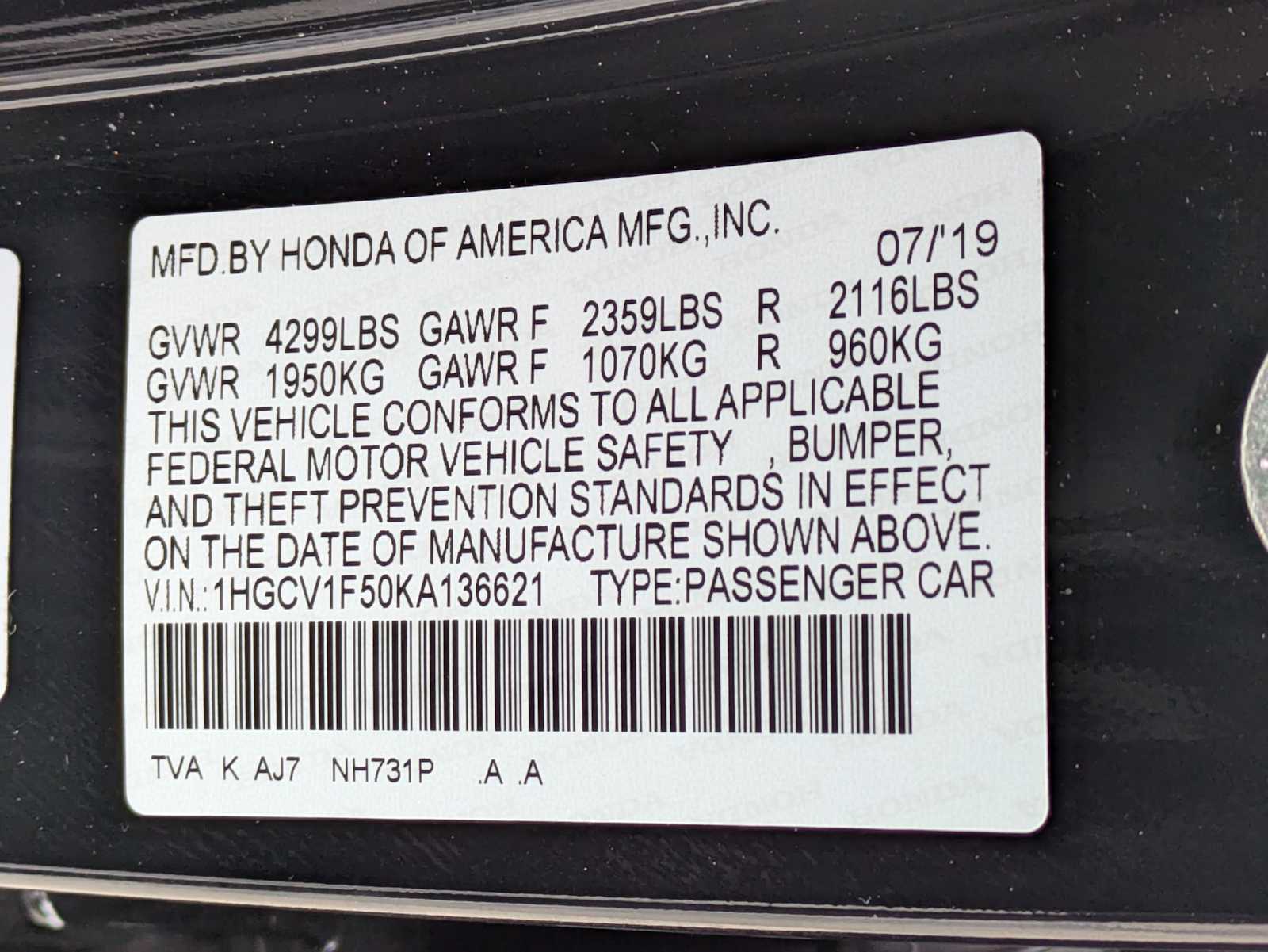 Thumbnail: 2019 Honda Accord - 34