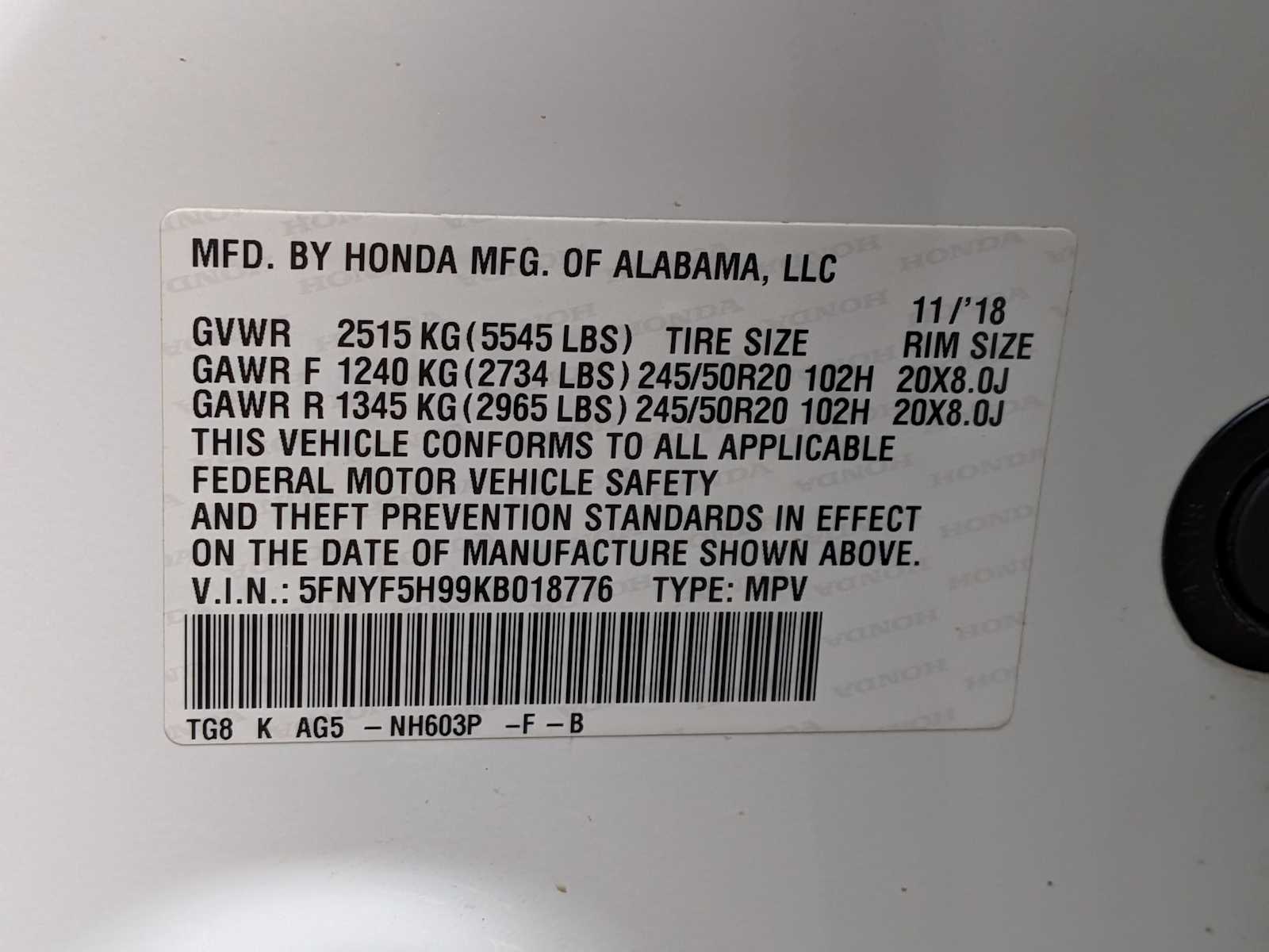 Thumbnail: 2019 Honda Pilot - 32