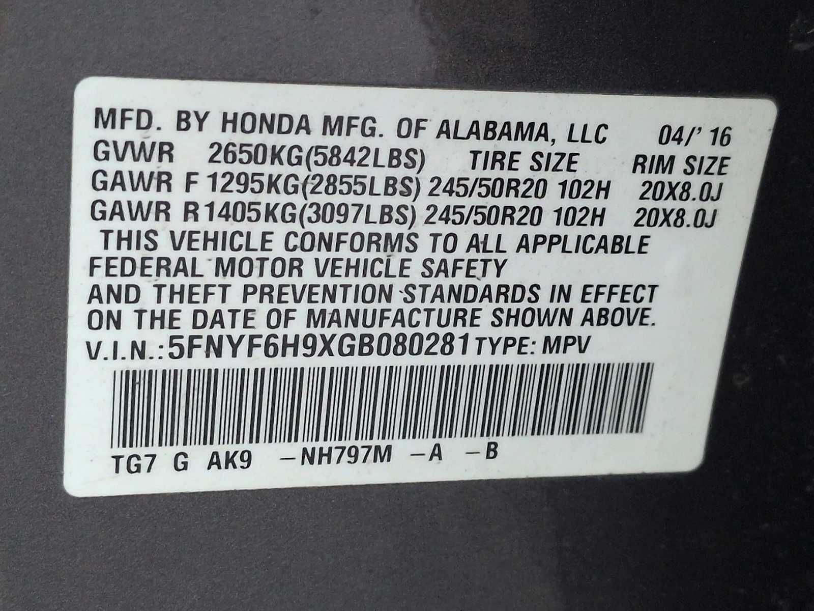 Thumbnail: 2016 Honda Pilot - 35