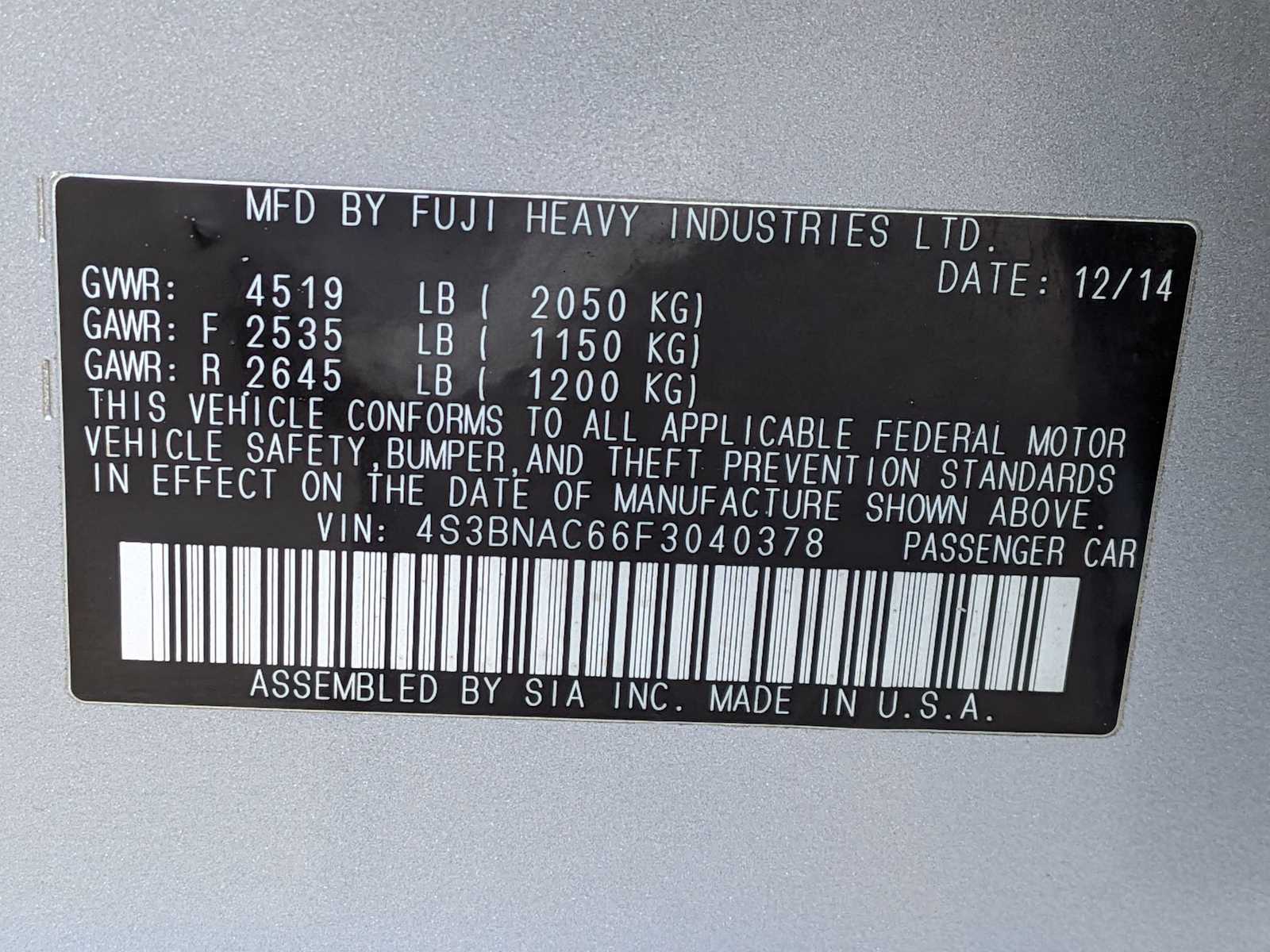 Thumbnail: 2015 Subaru Legacy - 33