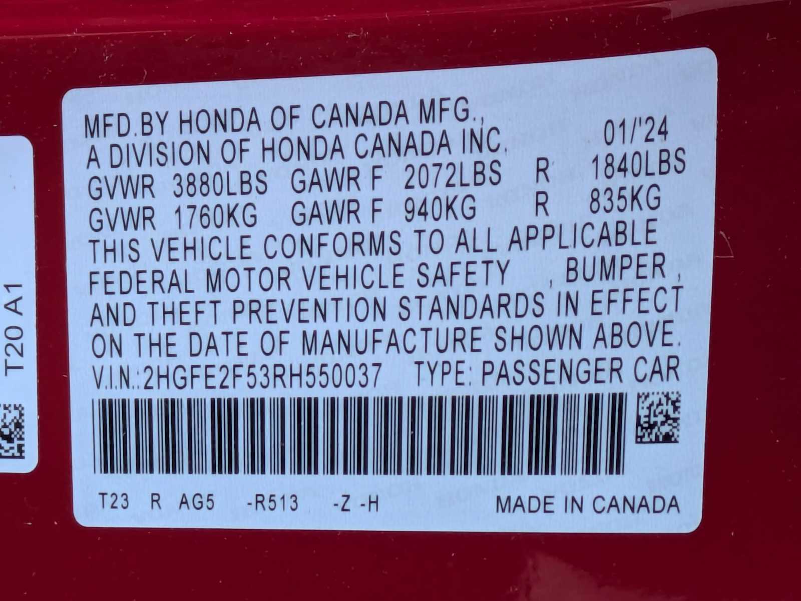 Thumbnail: 2024 Honda Civic - 32