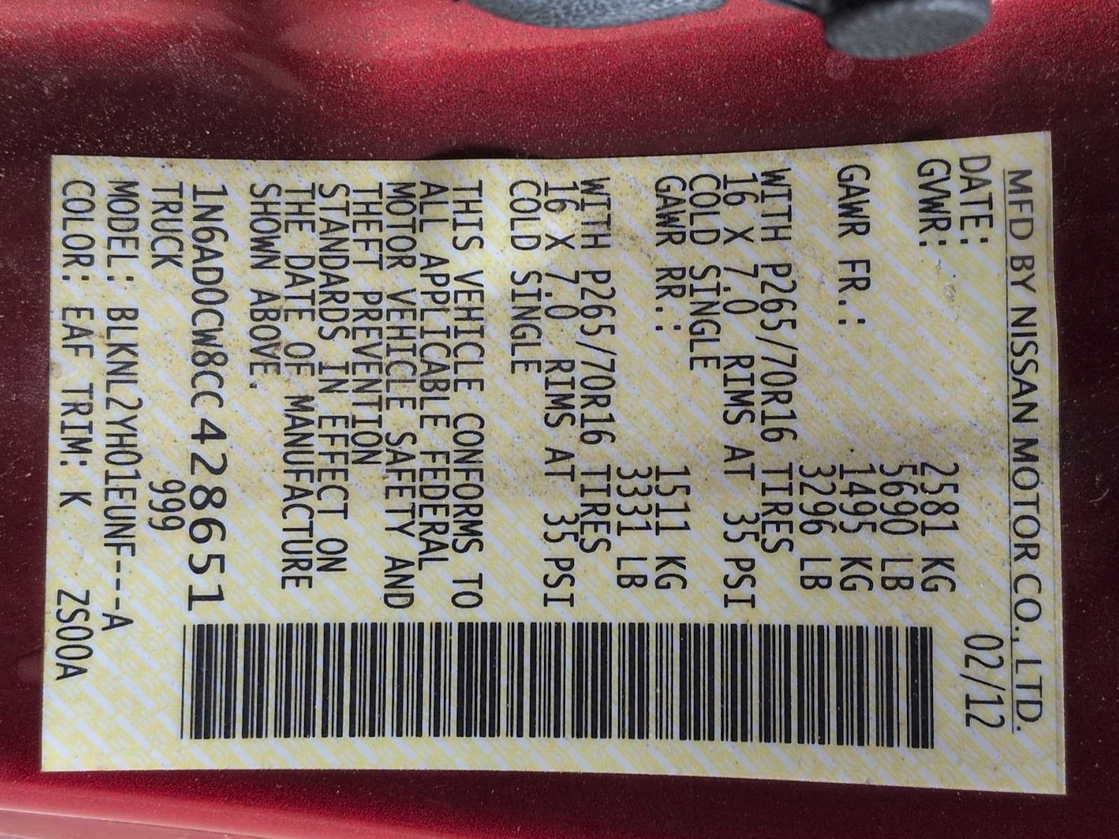 Thumbnail: 2012 Nissan Frontier - 26