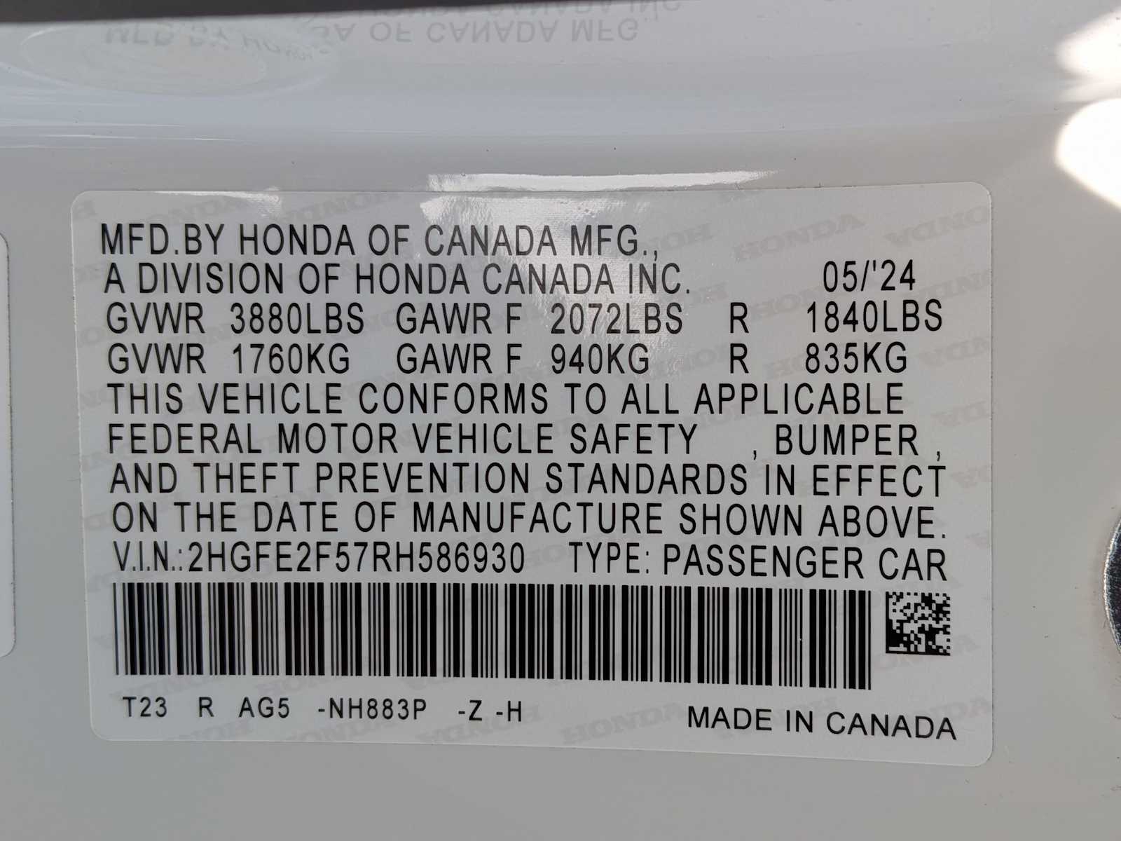 Thumbnail: 2024 Honda Civic - 32