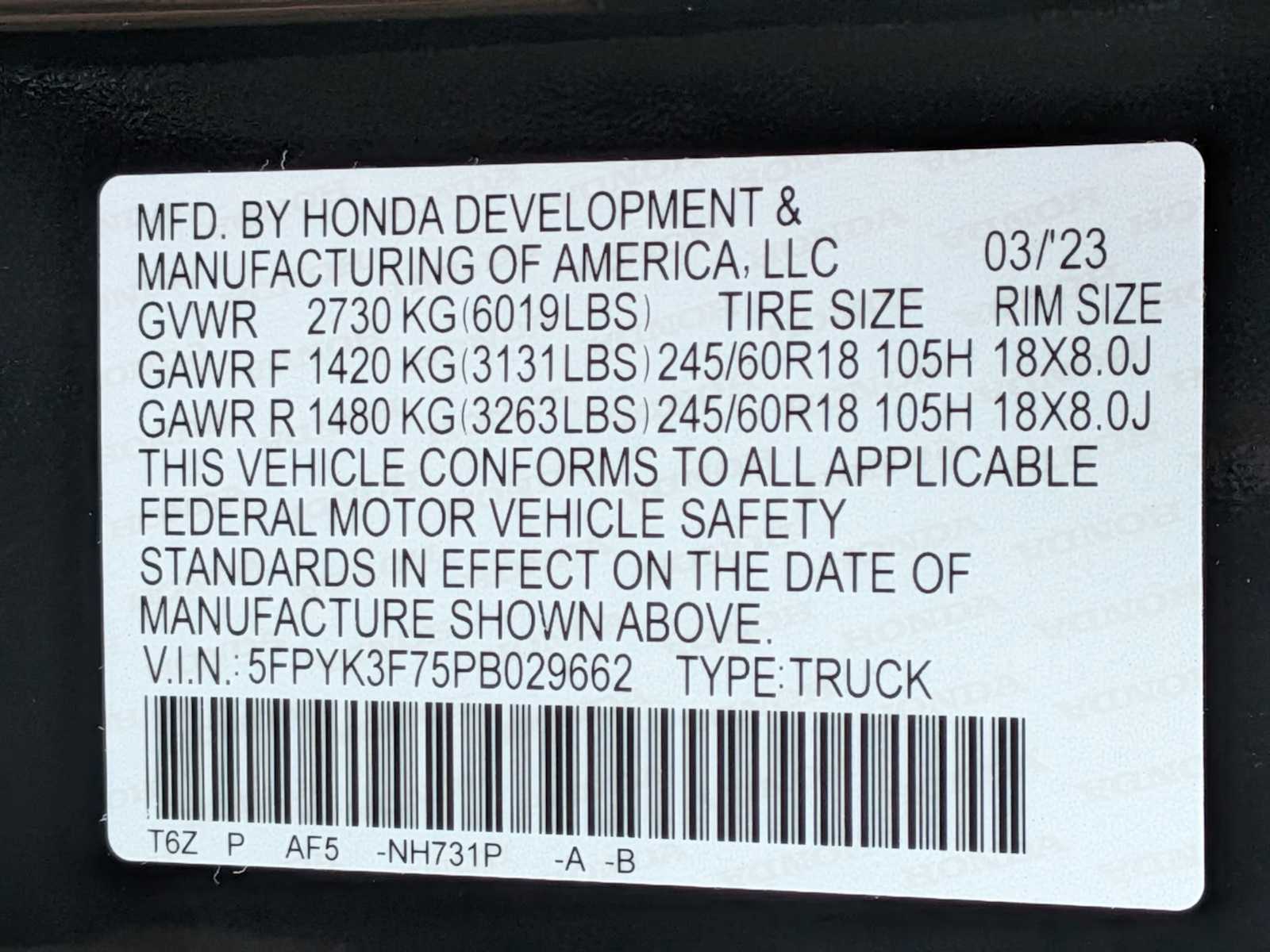 Thumbnail: 2023 Honda Ridgeline - 34