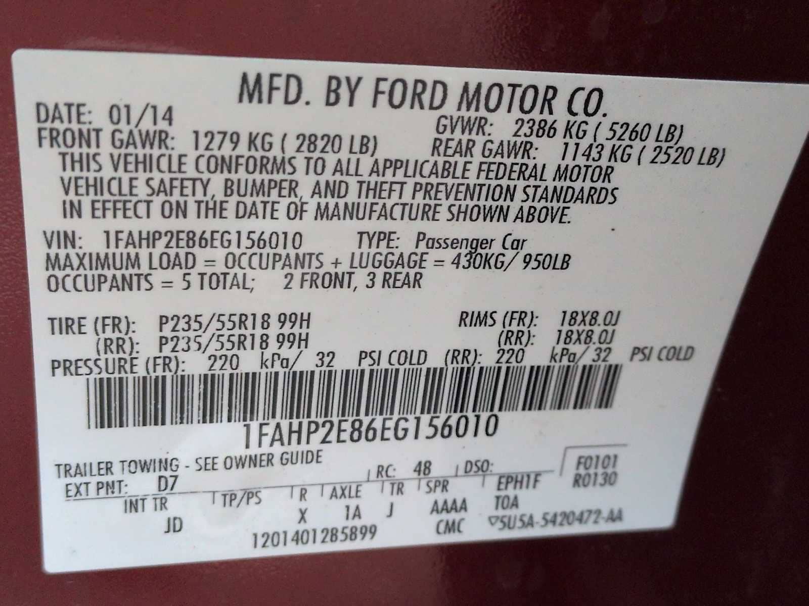 Thumbnail: 2014 Ford Taurus - 33