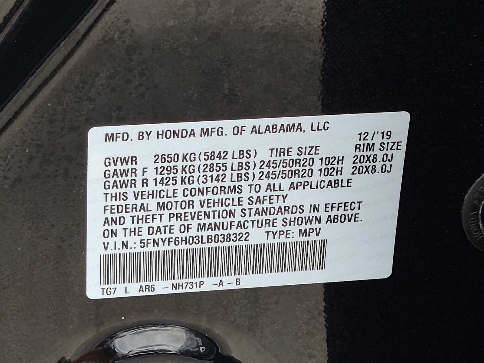 Thumbnail: 2020 Honda Pilot - 36