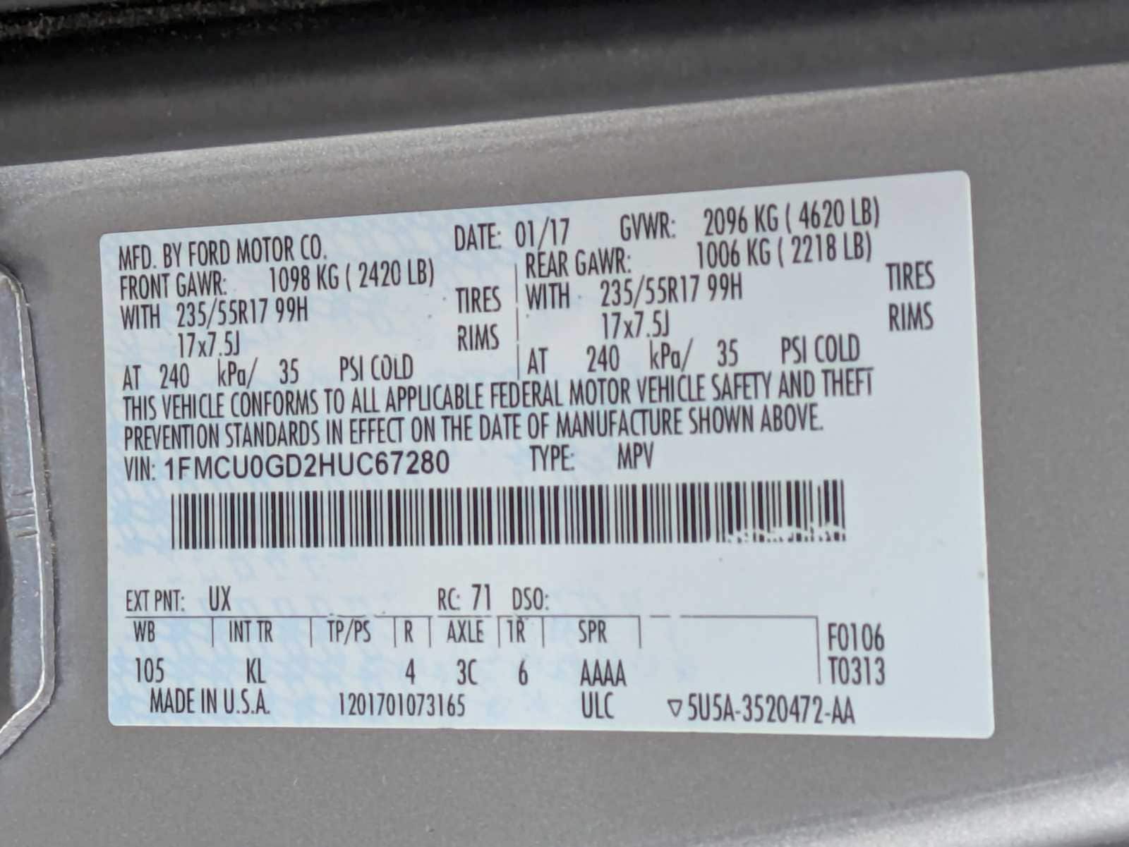 Thumbnail: 2017 Ford Escape - 31