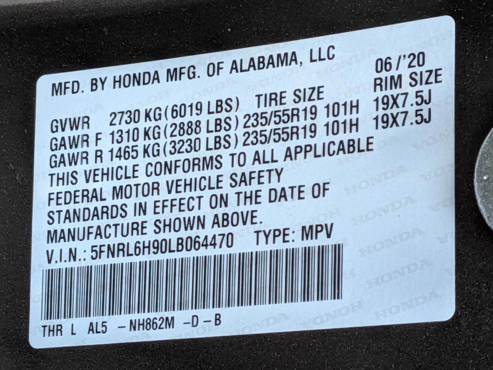 Thumbnail: 2020 Honda Odyssey - 32