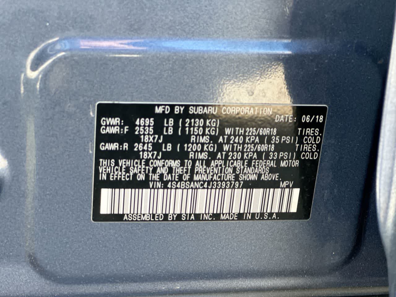 2018 Subaru Outback Limited 39