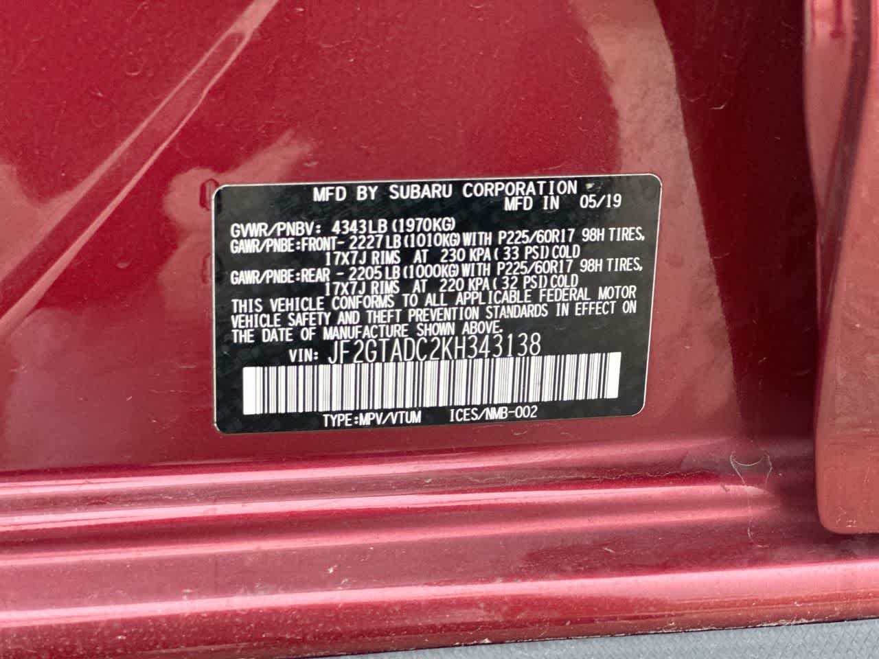 2019 Subaru Crosstrek Premium 37