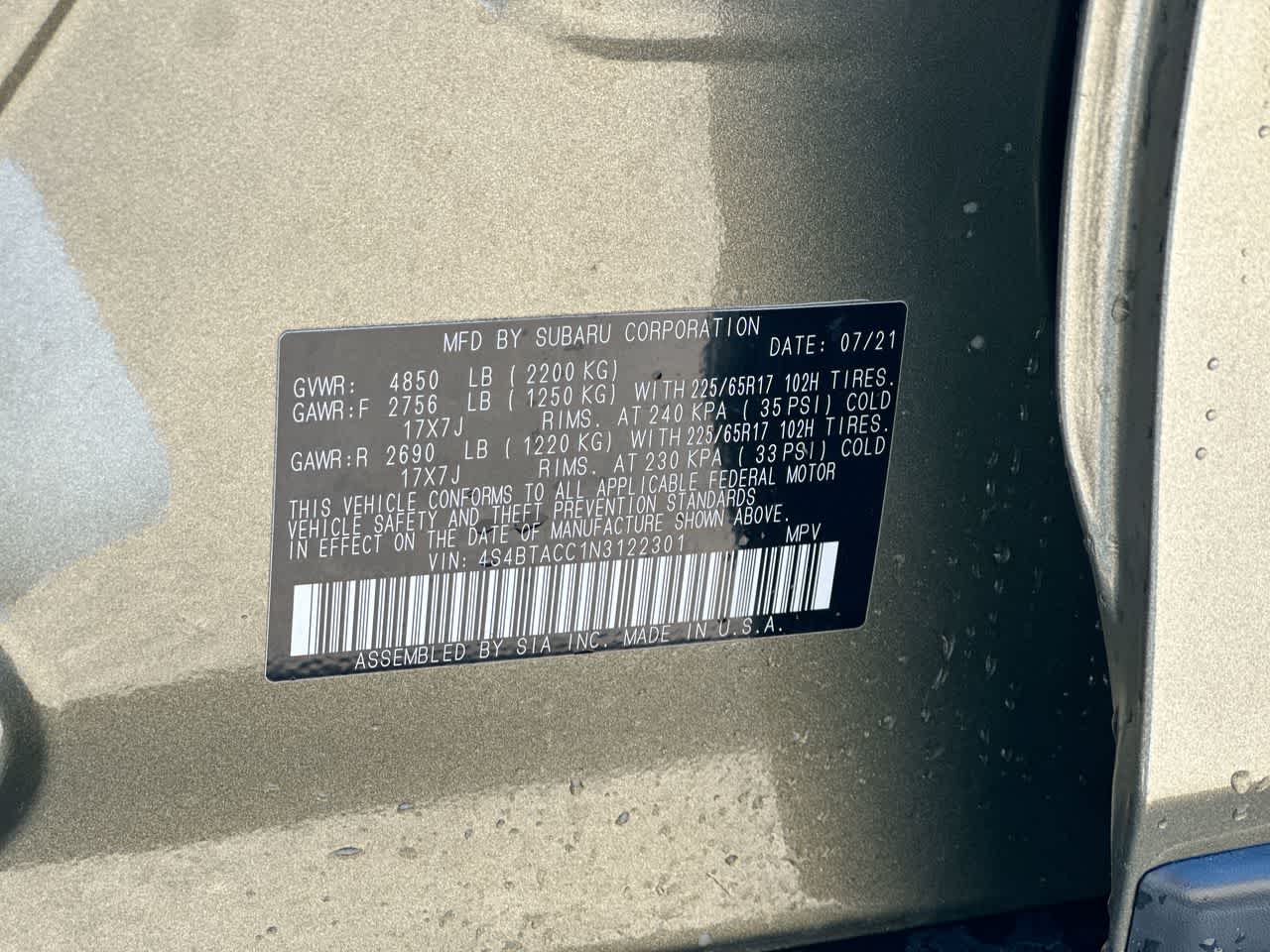 2022 Subaru Outback Premium 36