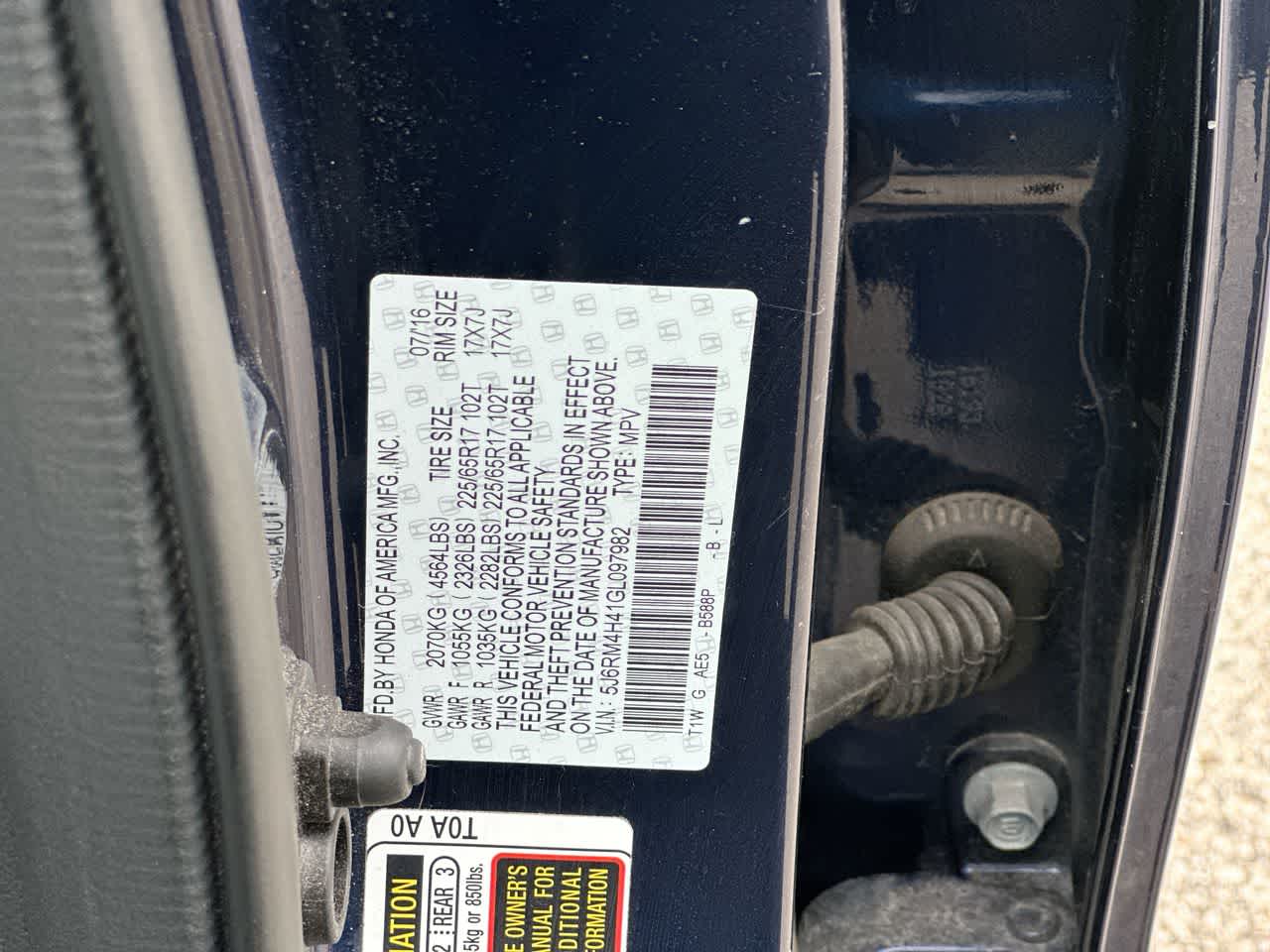 2016 Honda CR-V SE 37